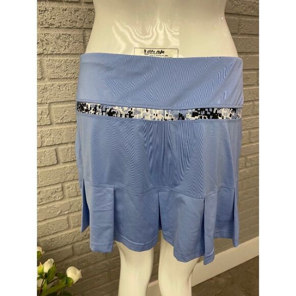 Bolle Blue Pleated Gulf Tennis Athletic Skort Size L - Picture 2 of 8
